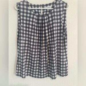 Calvin Klein Monochrome Checkered Blouse